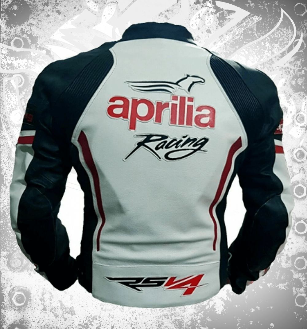 Aprilia Motorbike Leather Jacket With Ce Approved Protection