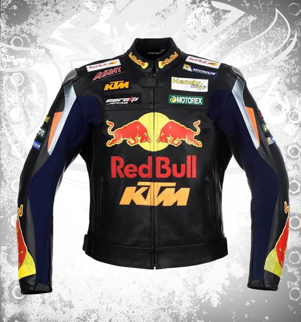 Men’s Biker Racing Ktm Redbull Black Leather Jackets