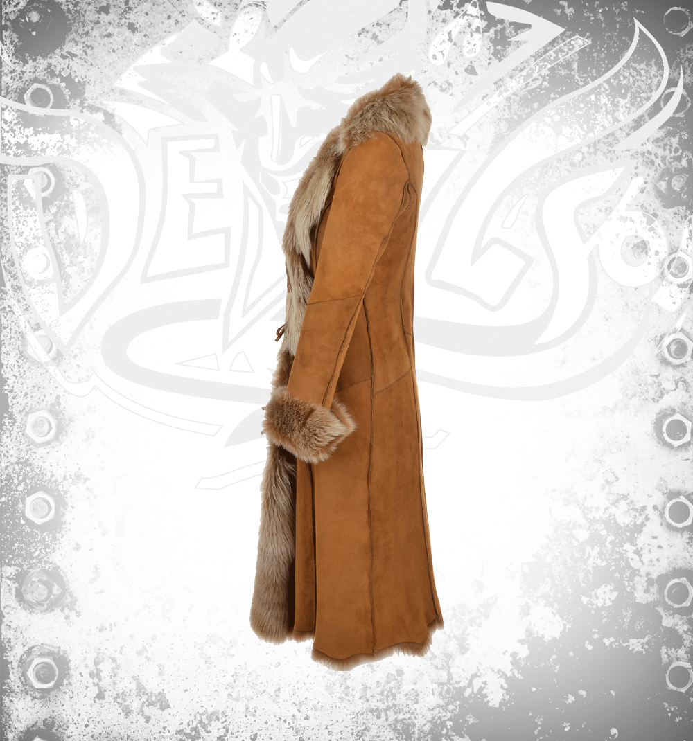 Devilson Ashwood Long Length Suede Leather Coat