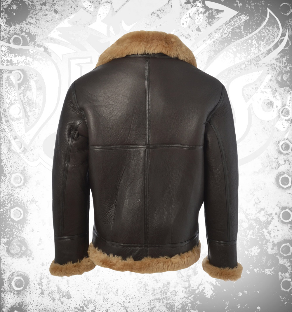 Devilson Ashwood Sheepskin Leather Flying Winter Jacket Ginger