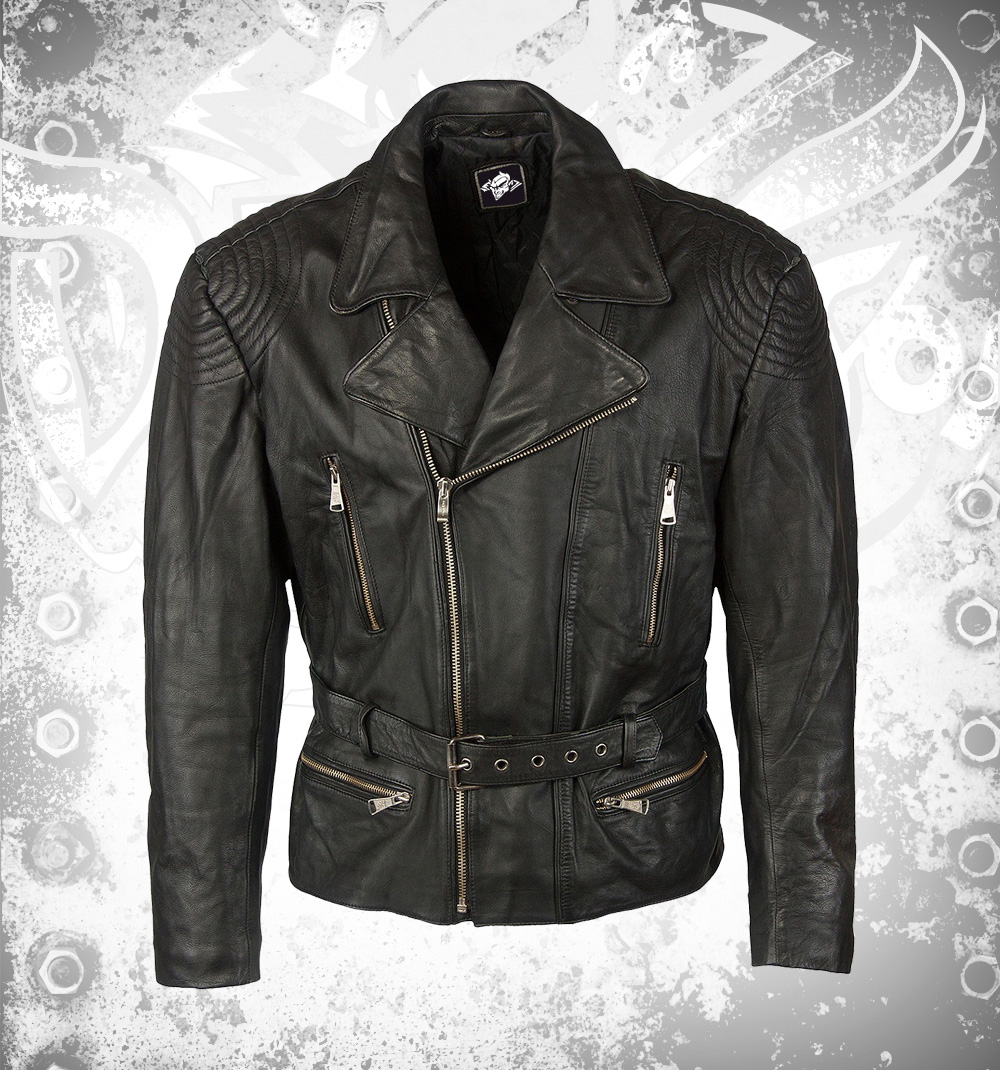 Devilson Style Biker Leather Jacket and Black