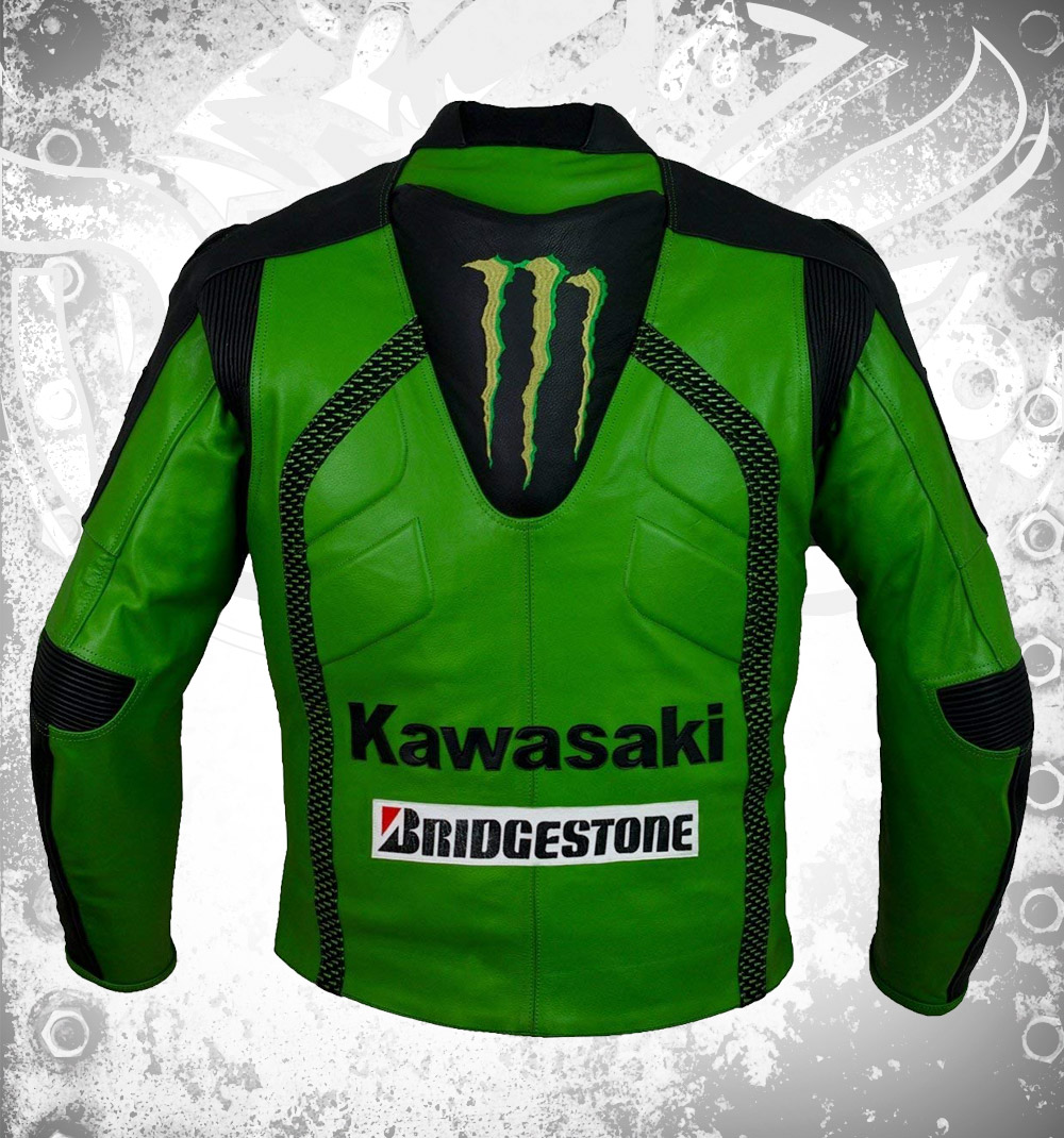 Kawasaki Racing Team Motogp Leather Jacket For Men’s