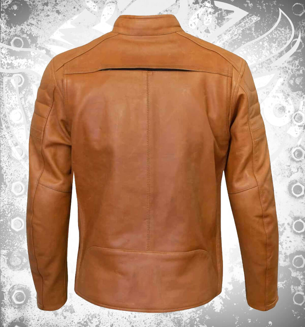 Devilson Motorcycle Leather Jacket Brown