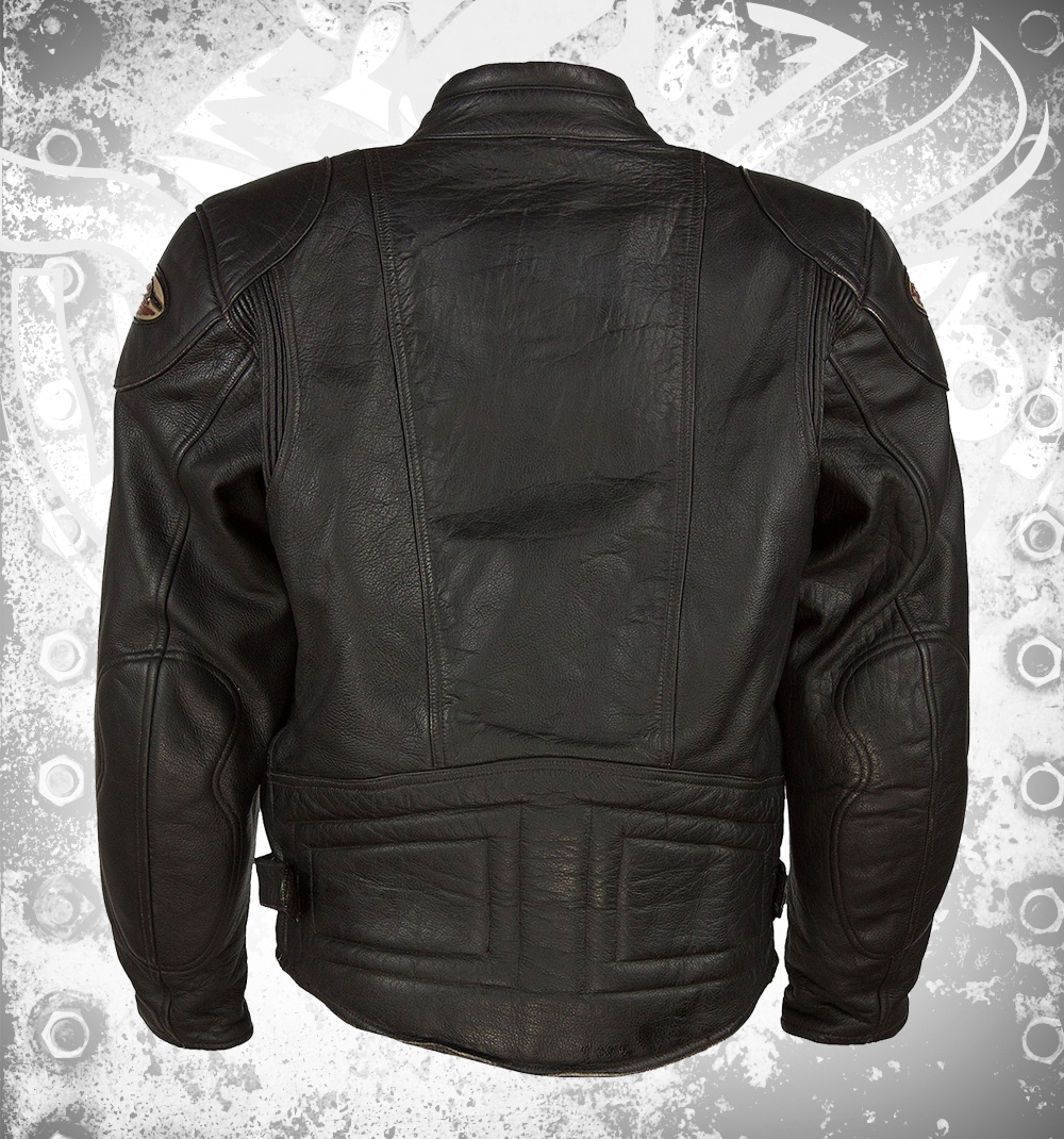 Devilson Men Black Biker Leather Jacket