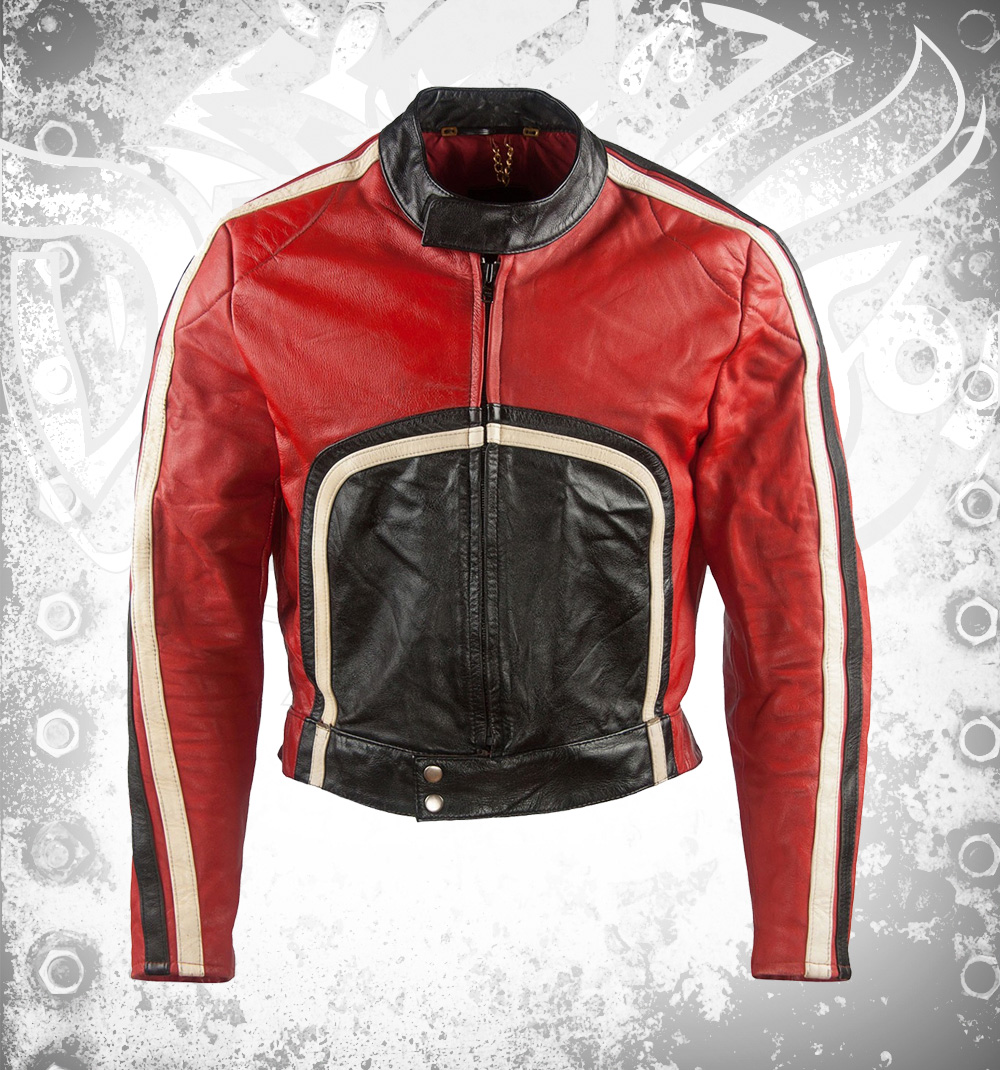 Devilson Red Liner Biker Leather Jacket