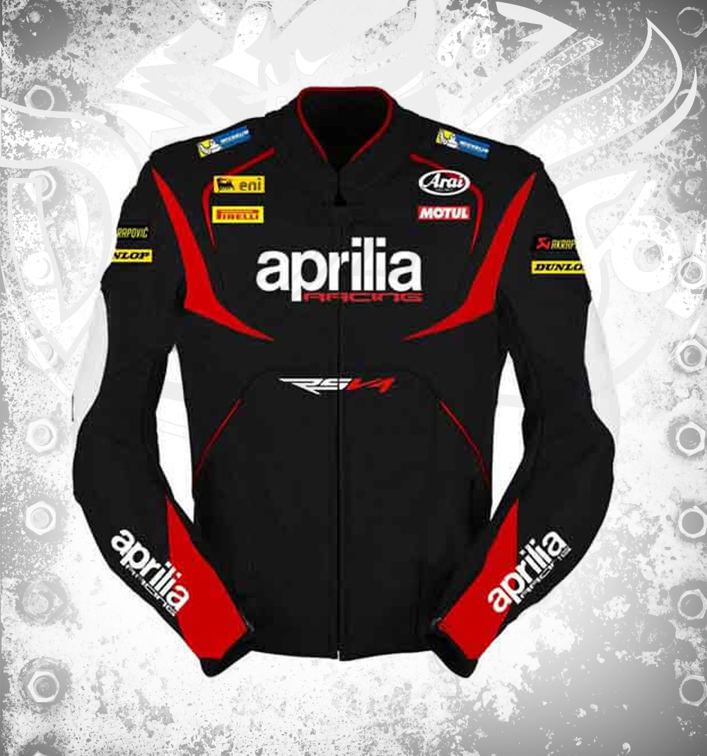 Mens Riding / Racing Motorbike Aprilia Leather Jacket