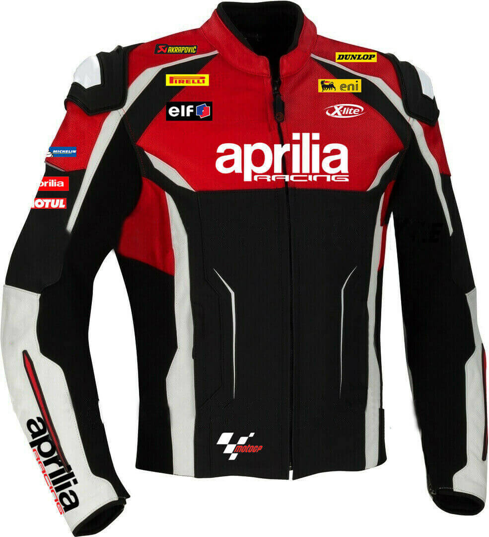 New Aprilia Motorcycle Jackets Biker Sports Cowhide Leather Jackets