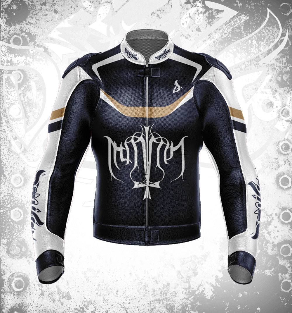 Devilson Mammon Hron MotoGp Racing Leather Jacket For Men