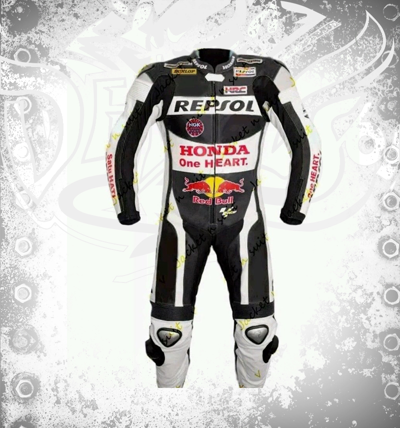 HONDA Repsol Motorcycle Sport Leather Suit front
