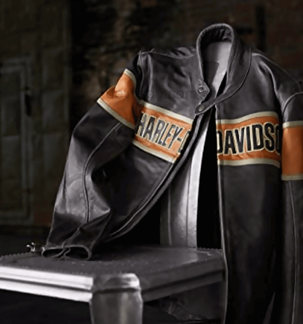 Mid-weight Harley Davidson Victory Lane Leather Jacket