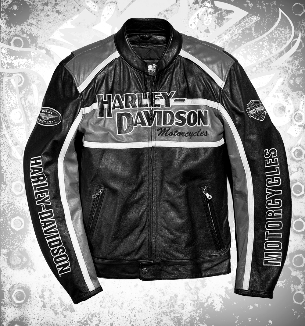 harley-davidson-men-classic-Cruiser-orange-black-leather-motorcycle-jacket