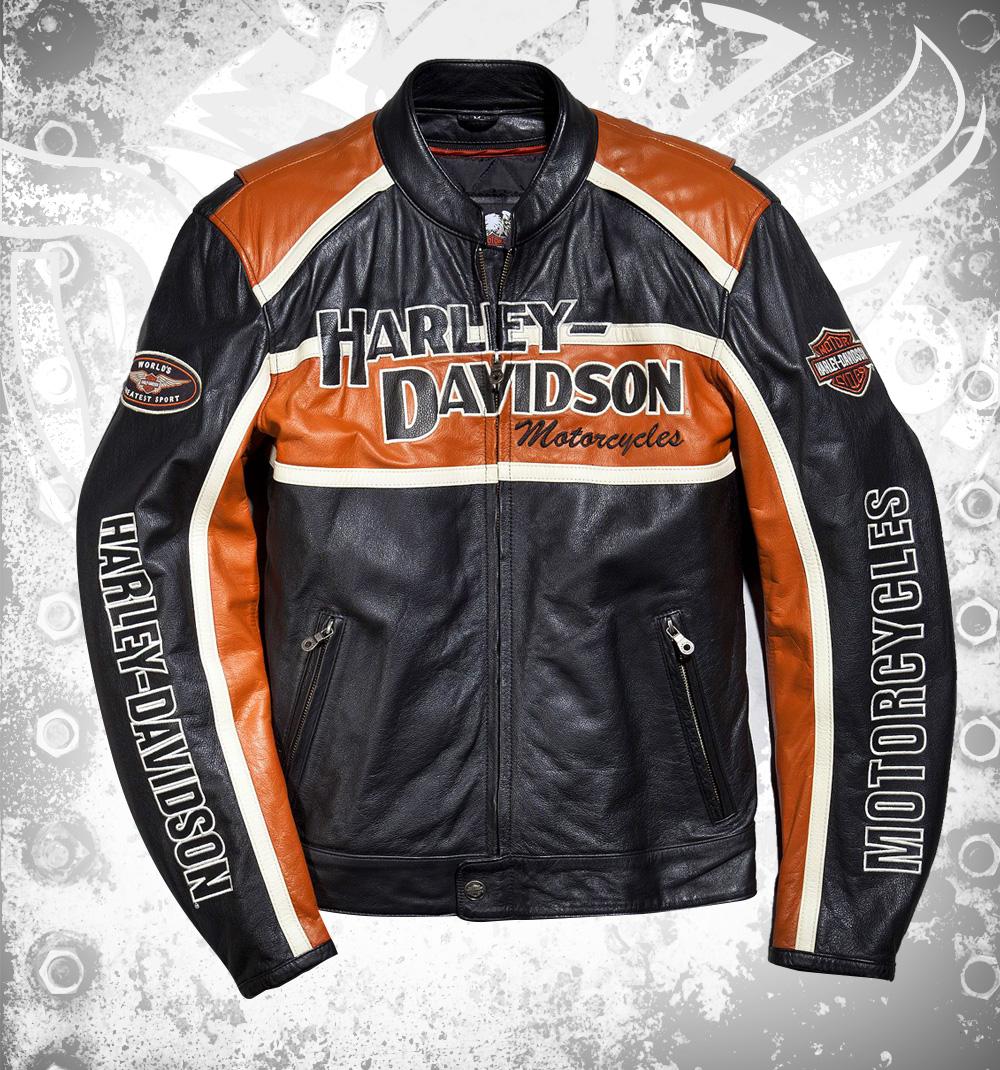 harley-devilson-men-classic-Cruiser-orange-black-leather-motorcycle-jacket