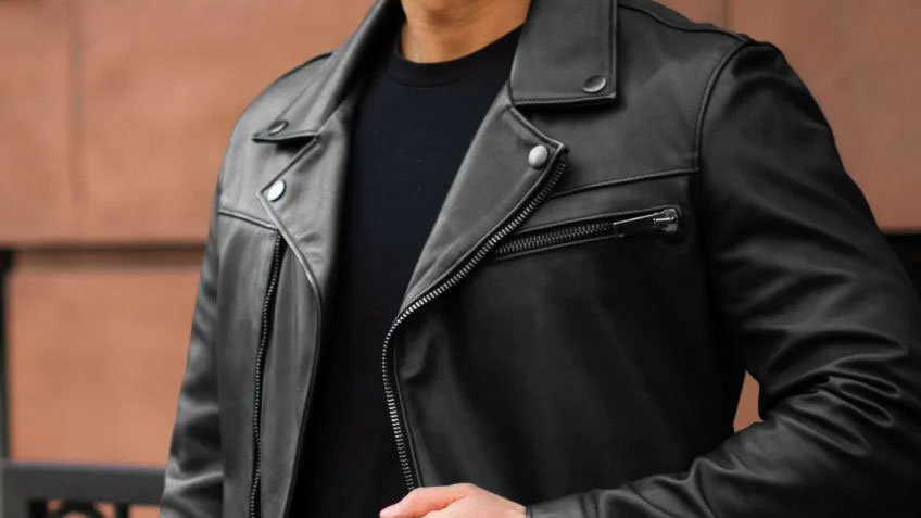 Black Leather Moto Jacket