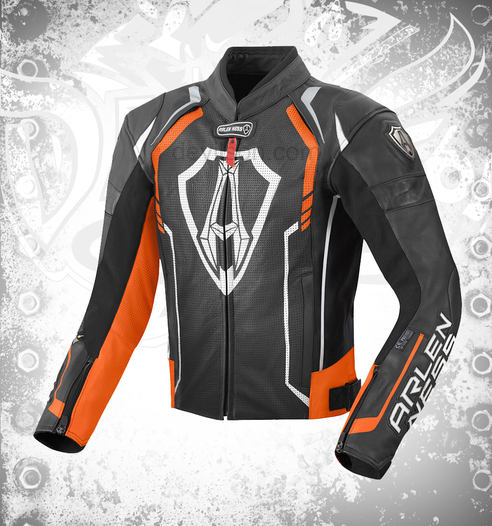 Arlen Ness Track Men's Motorcycle Leather Jacket