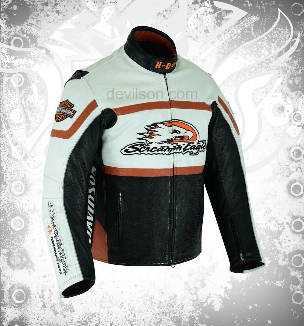 Harley Davidson Men’s Raceway Screaming Eagle Motorcycle leather jacket