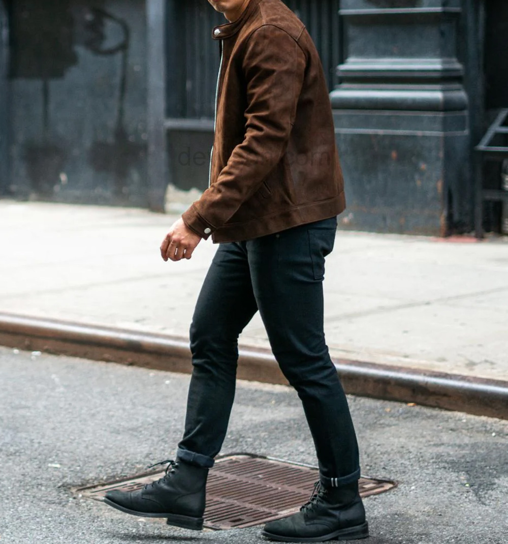 Stylish Racer Leather Jacket Premium Mens Motorcycle Gear