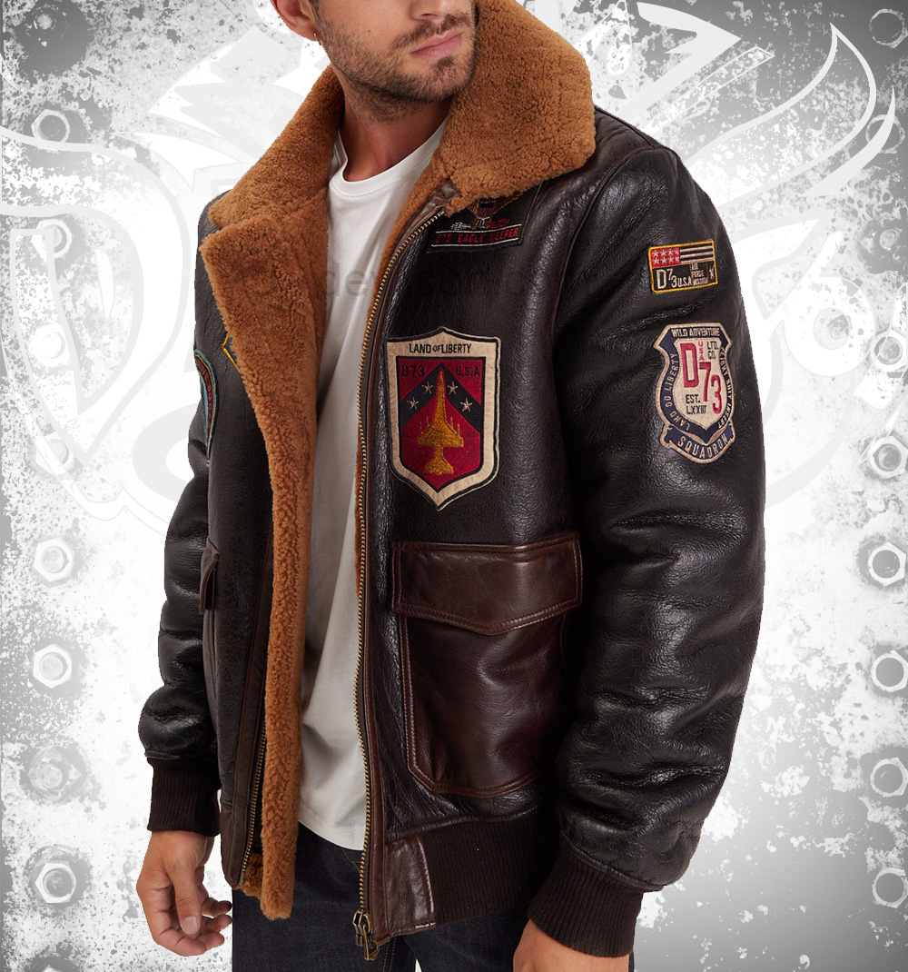 Brown Leather Shearling Jacket