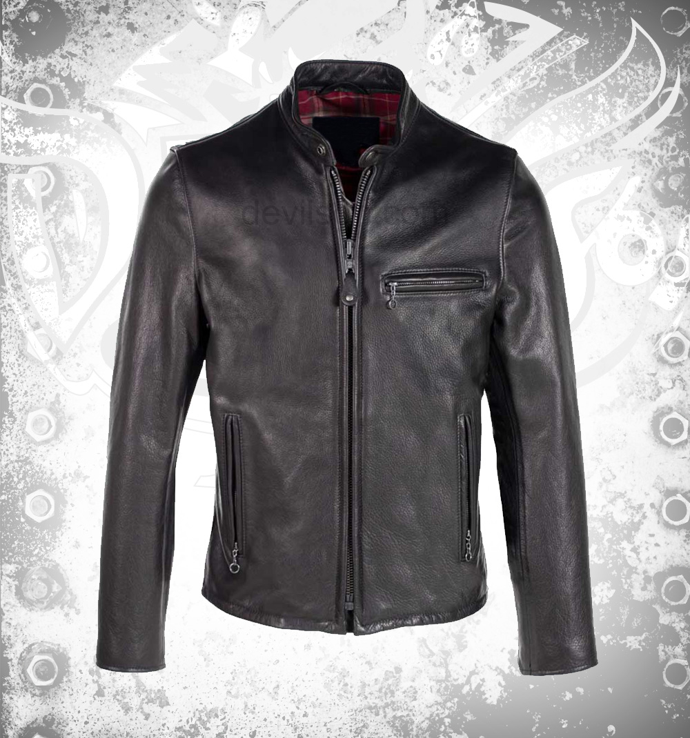 Waxed Cowhide Cafe Racer Jacket