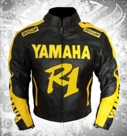 Yamaha Motorcycle Racing Genuine Leather Jacket for Mens