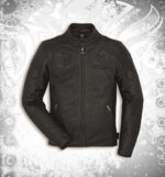 Ducati Heritage C1 CE certified buffalo leather motorcycle jacket front view