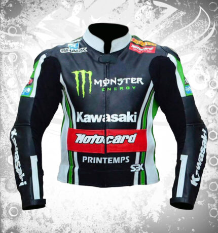 Kawasaki Racing Team Motorcycle Leather Jacket