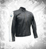BMW Blue Stripe Man Motorbike Leather Jacket BMJ2502