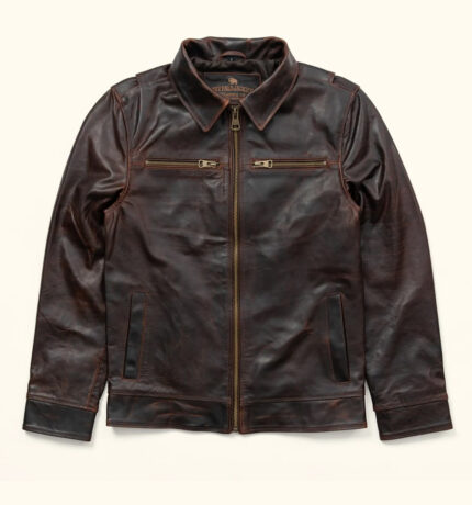 Devilson Men's Leather Flight Jacket | Full-Grain Cowhide | Vintage Aviation Style