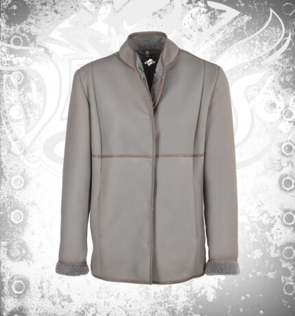 Devilson Ashwood Lamb Shearling Collar Jacket Taupe