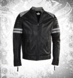Black Ashwood Motorcycle Leather Jacket