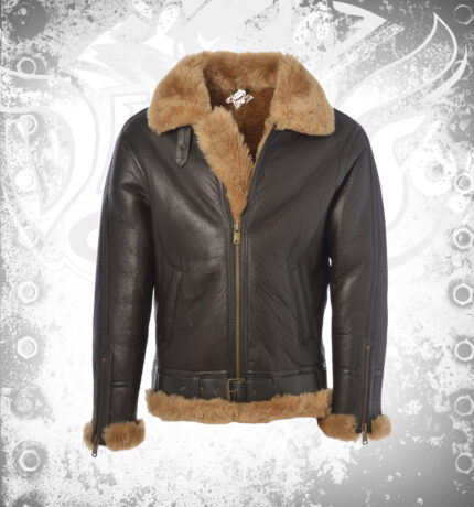 Devilson Ashwood Sheepskin Leather Flying Winter Jacket Ginger