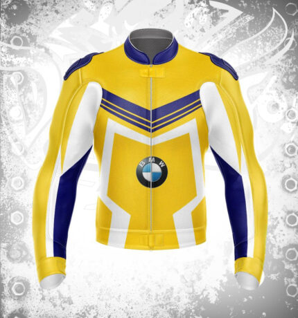 Leon Haslam BMW Yellow Motorbike Racing Trending Leather Jacket