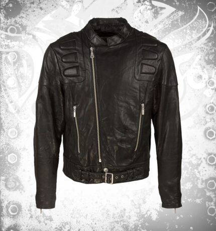 Devilson Black Men Biker Leather Jacket