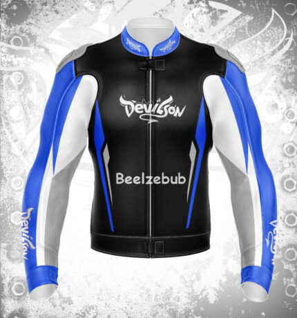 Devilson Beelzebub Wings Blue Leather Jacket
