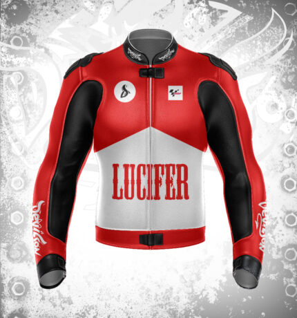 Lucifer Ducati Floro Red Moto Leather Jacket