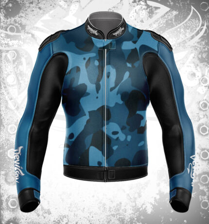 Devilson Satan Printed MotoGp Leather Jacket
