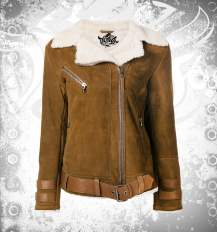 Devilson Shearling Lined Jacket Brown