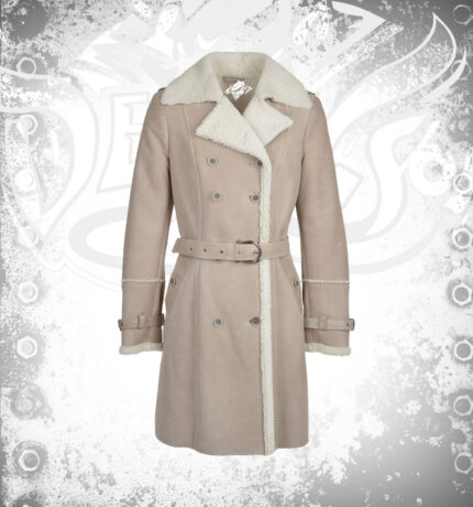 Women Devilson Breasted Sheepskin Coat
