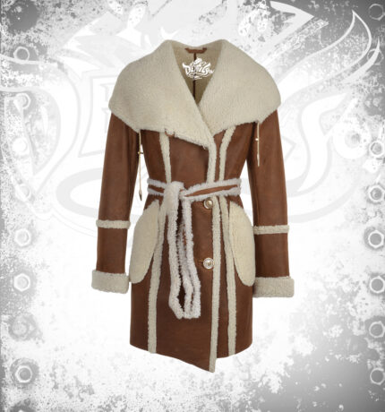 Devilson Women Hooded Sheepskin Coat
