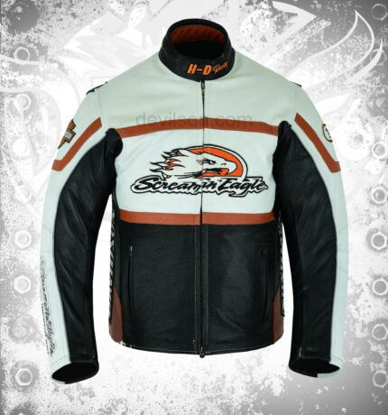 Harley Davidson Men's Raceway Screaming Eagle Motorcycle leather jacket