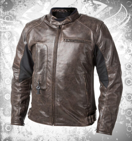 Helite Leather Jacket in Brown - Stylish Motorcycle Safety Gear