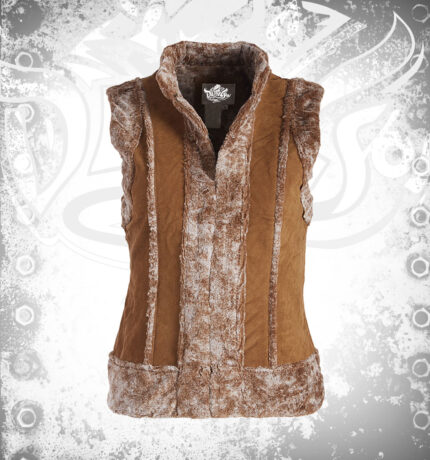 Devilson Henna Leather Fur Leather Sleeveless Jacket