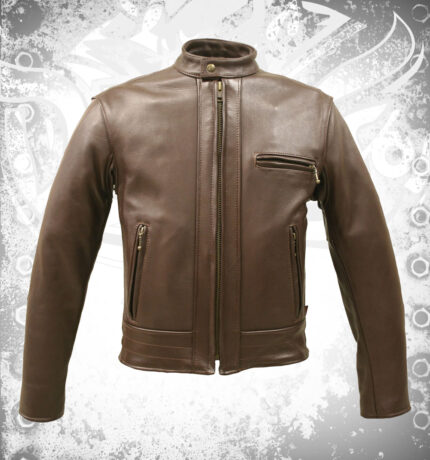 Devilson Motorcycle Brown Leather Jacket