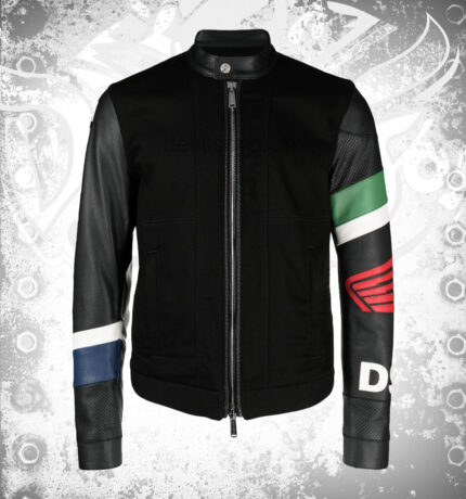 Honda Logo Zipped Leather Jacket - Rev Up Your Style with Iconic Branding