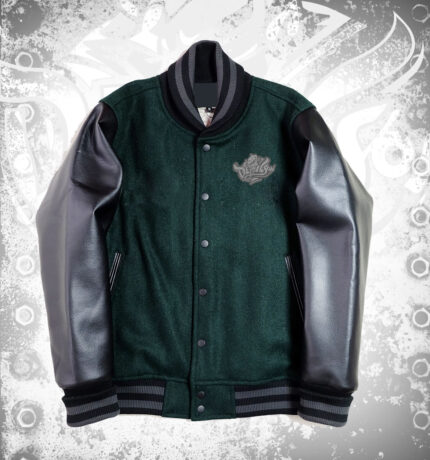 Devilson Dark Green Black Leather Jacket