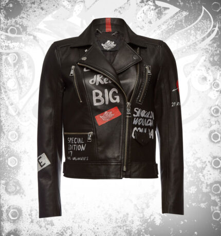 Devilson Women Classic Solid Biker Leather Jacket