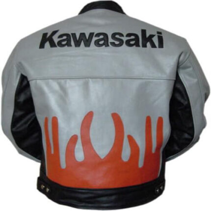 Kawasaki Man Racing Motorbike Leather Jacket