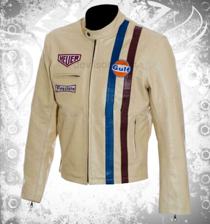 Le Mans Steve McQueen Light Brown Leather Jacket