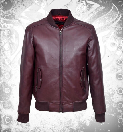 Men's Fashion Bomber Real Lambskin Leather Jacket