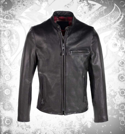 SCHOTT NYC Men's 530 Waxed Cowhide Cafe Racer Jacket