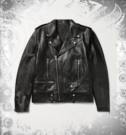 Stylish Slim-Fit Leather Biker Jacket for Men Classic Motorcycle Style